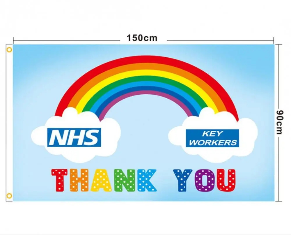 Danke Regenbogen-NHS-Flaggen