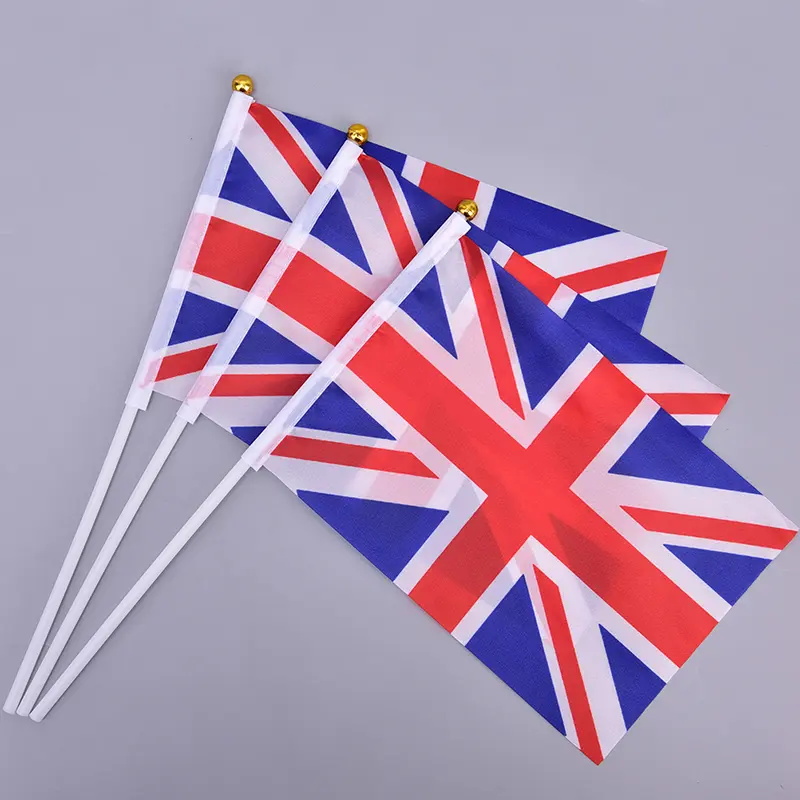 Handschwenkende UK-Flagge