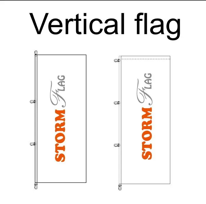 Benutzerdefinierte vertikale Polyester-Flaggen